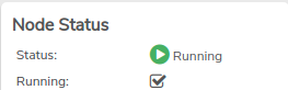 Node status running